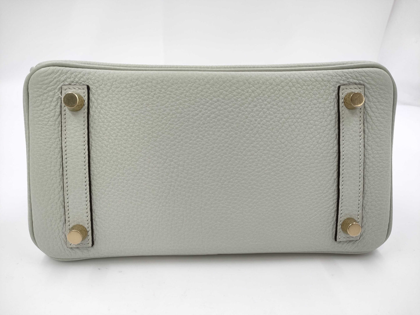 HERMES Birkin 25 Togo Ivory Beige Handbag with Gold Hardware, B Stamp, and Protective Sticker
