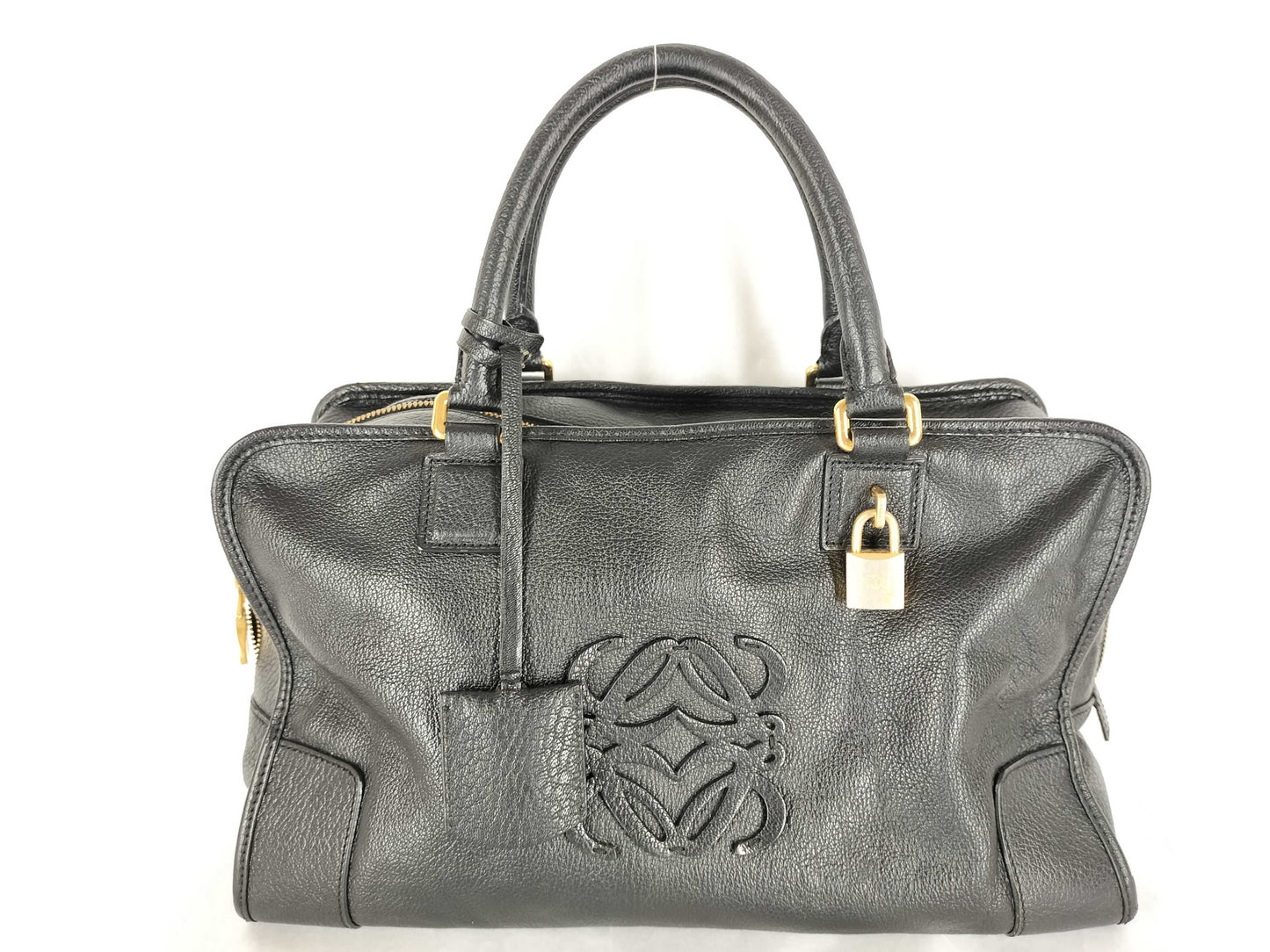 LOEWE Amazona 36 Leather Handbag in Black