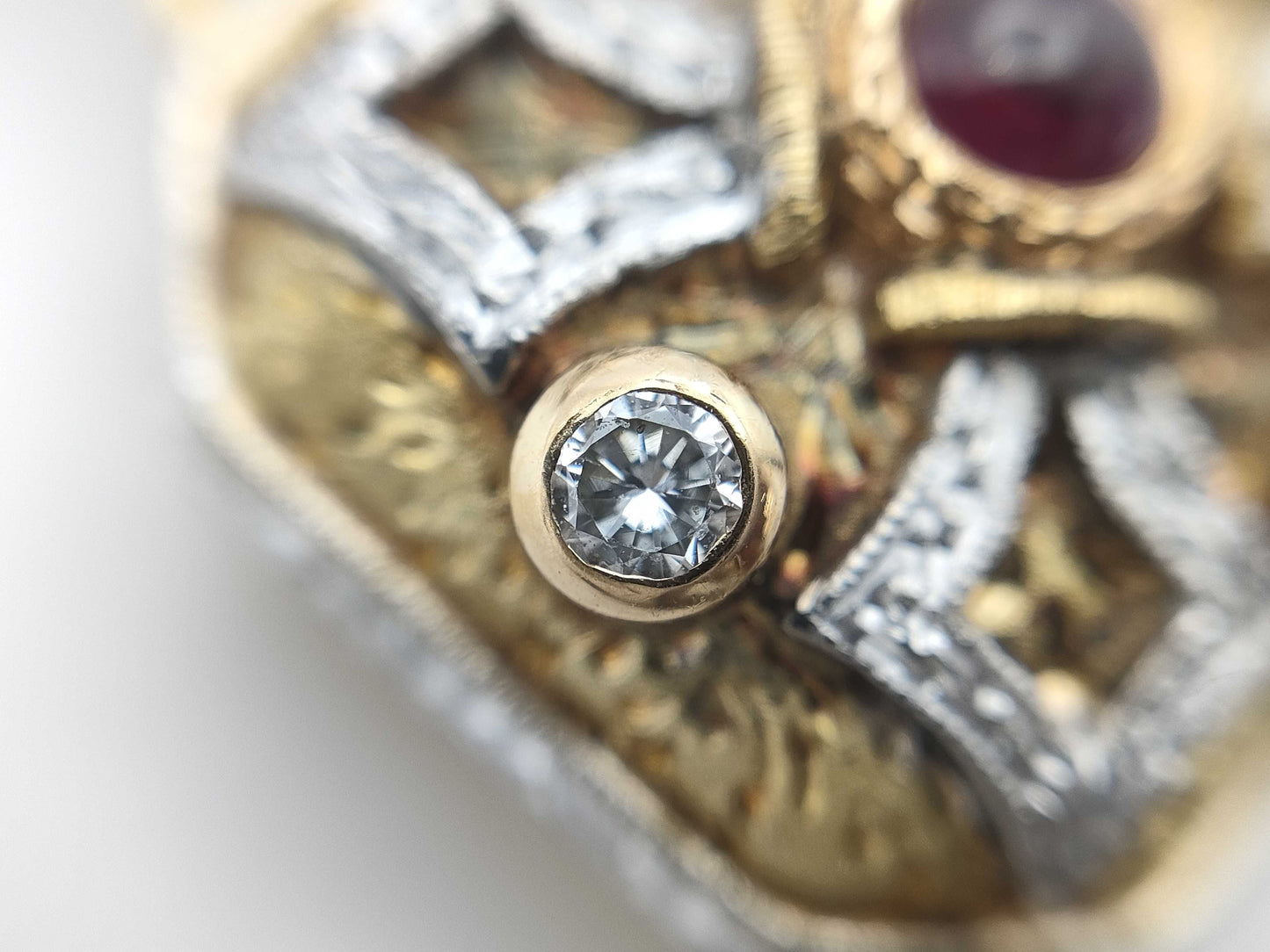 CAZZANIGA Perfume Bottle, Ruby and Diamond, 750, 50.9g, Earrings