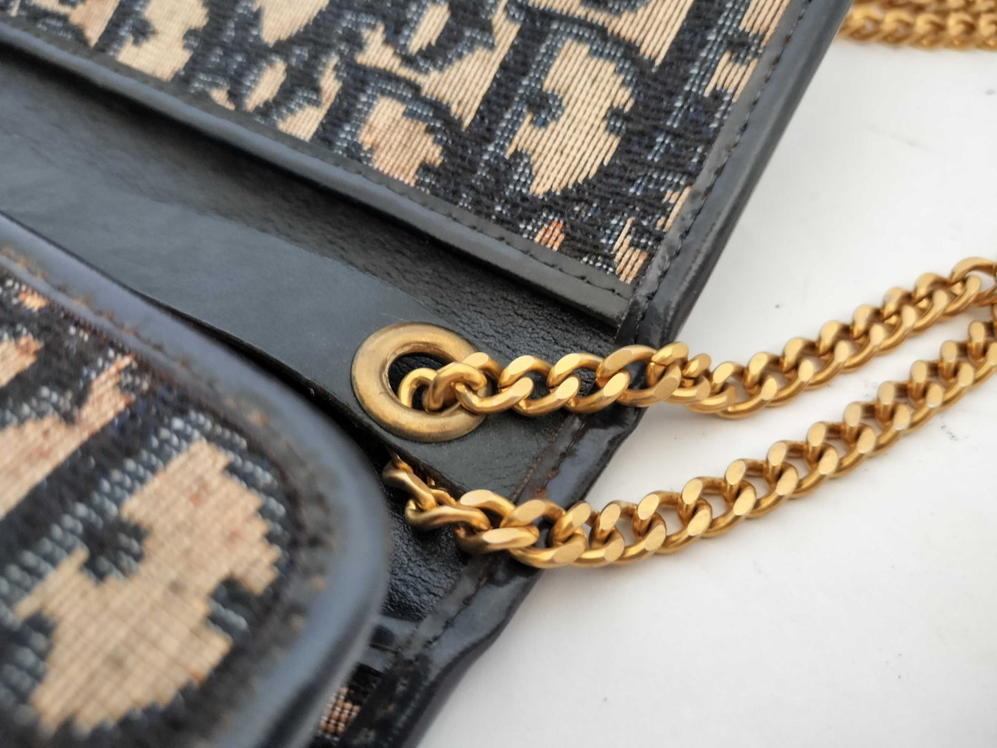 Dior Trotter Vintage Christian Dior Trotter Chain Shoulder Bag