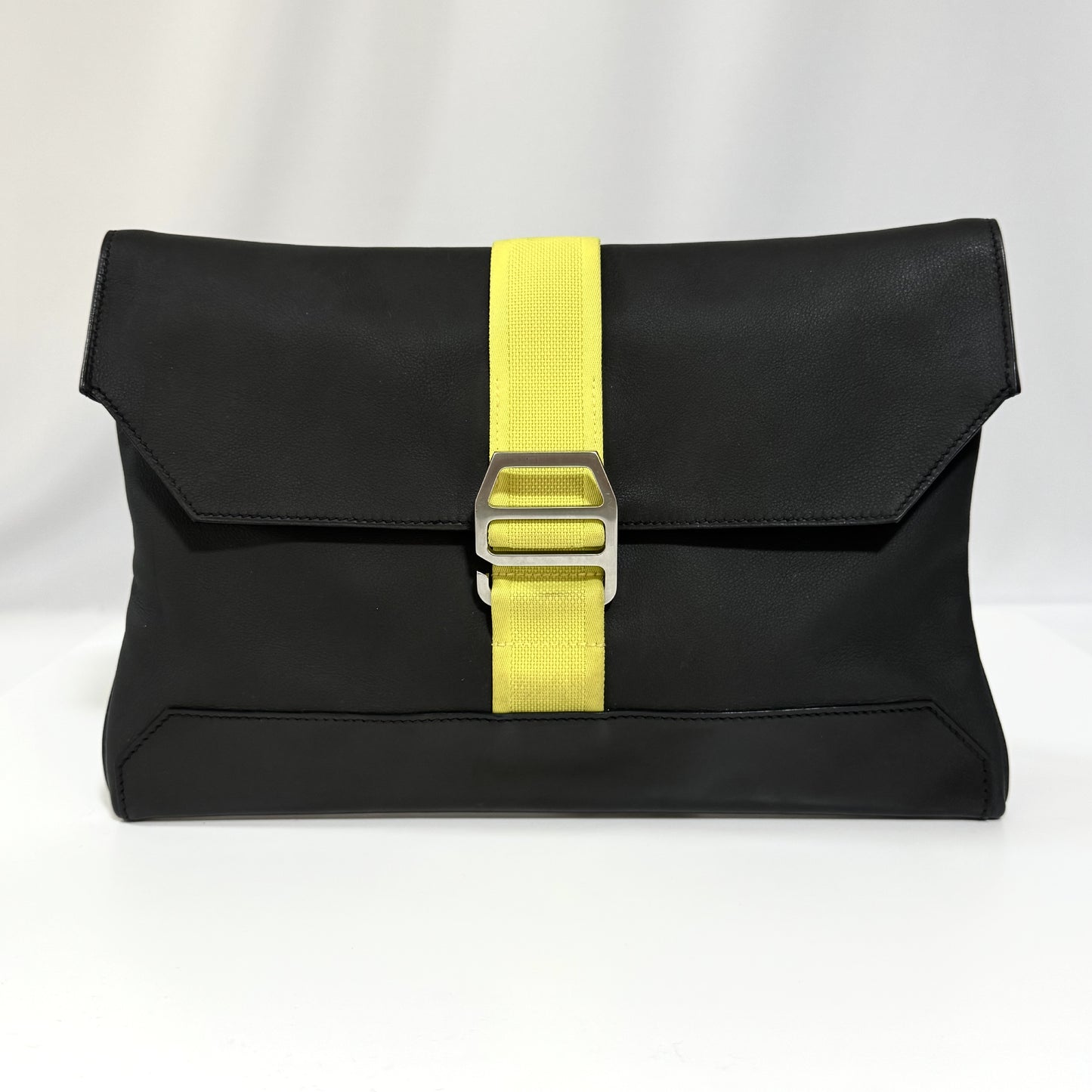 HERMES City Slide Taurillon Cristobal Vache Hunter X Stamp Clutch Bag W33cm x H22cm x D1.5cm