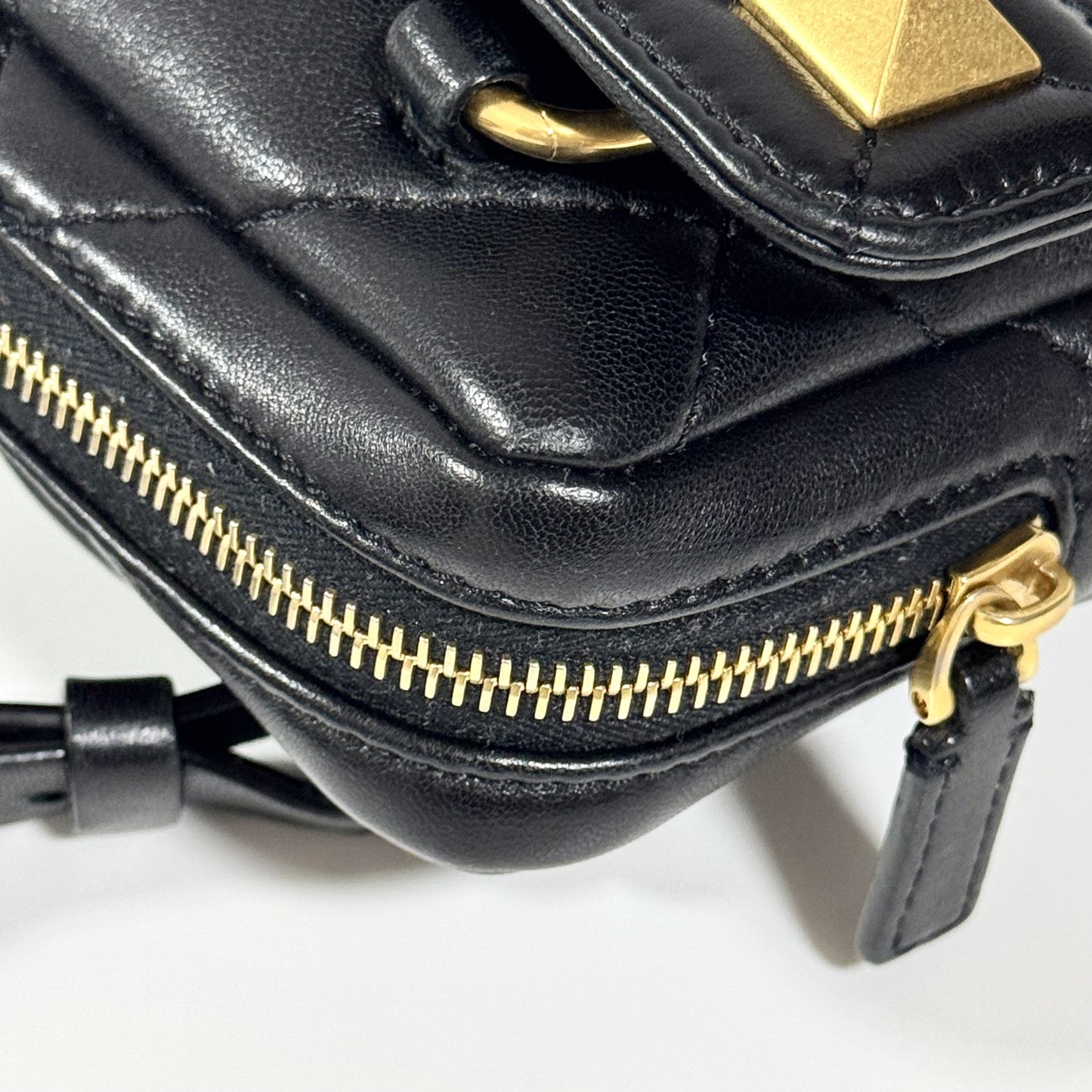VALENTINO Roman Studs Nappa Leather Crossbody Bag, Men's, W23cm x H15cm x D4cm x Shoulder Strap 97cm