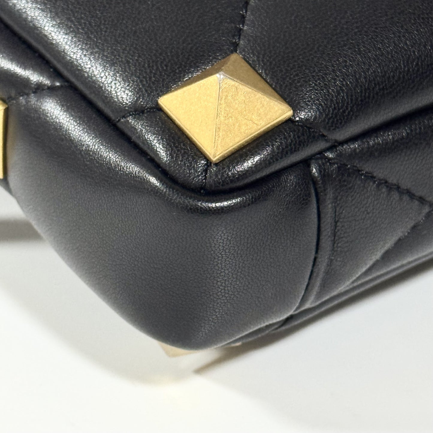 VALENTINO Roman Studs Nappa Leather Crossbody Bag, Men's, W23cm x H15cm x D4cm x Shoulder Strap 97cm