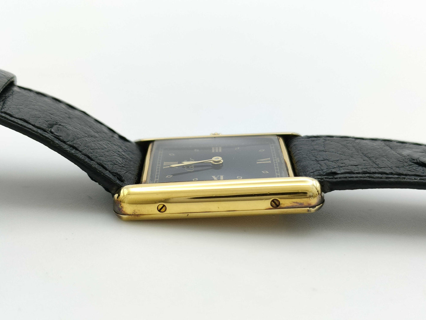 Cartier Must Tank 590005 45934 Quartz Black Dial Women's Watch
