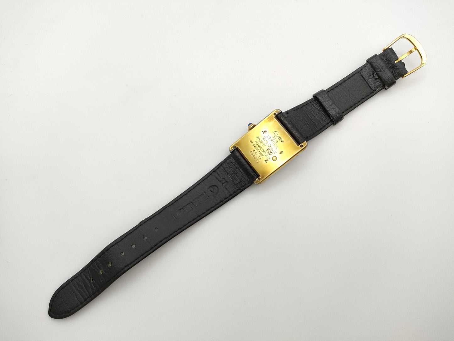 Cartier Must Tank 590005 45934 Quartz Black Dial Women's Watch