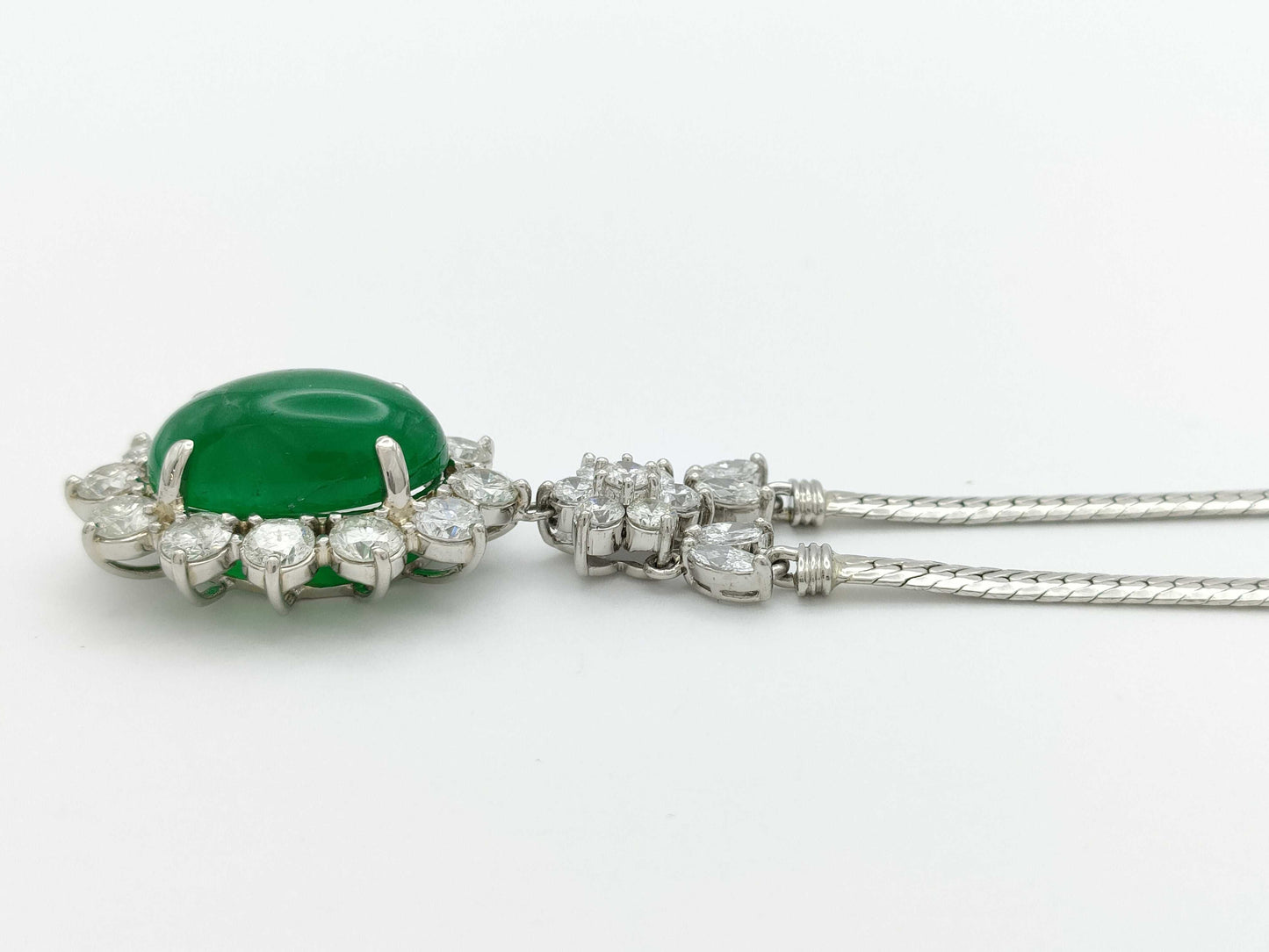 E9.86ct D3.90ct PT900/PT850 25.6g Necklace
