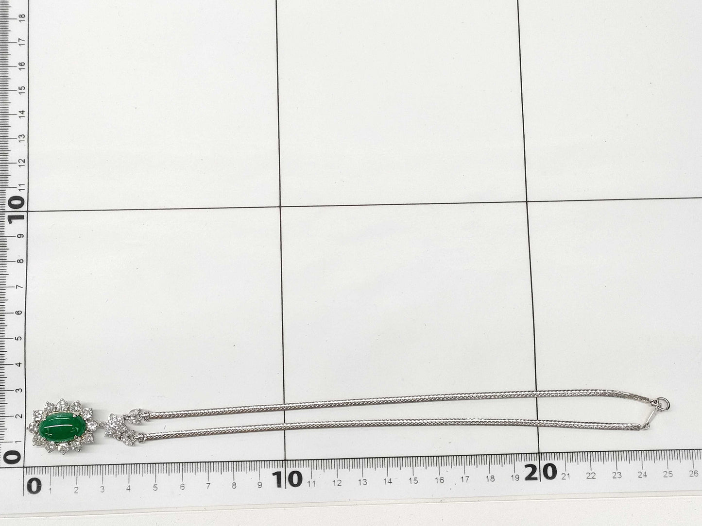 E9.86ct D3.90ct PT900/PT850 25.6g Necklace