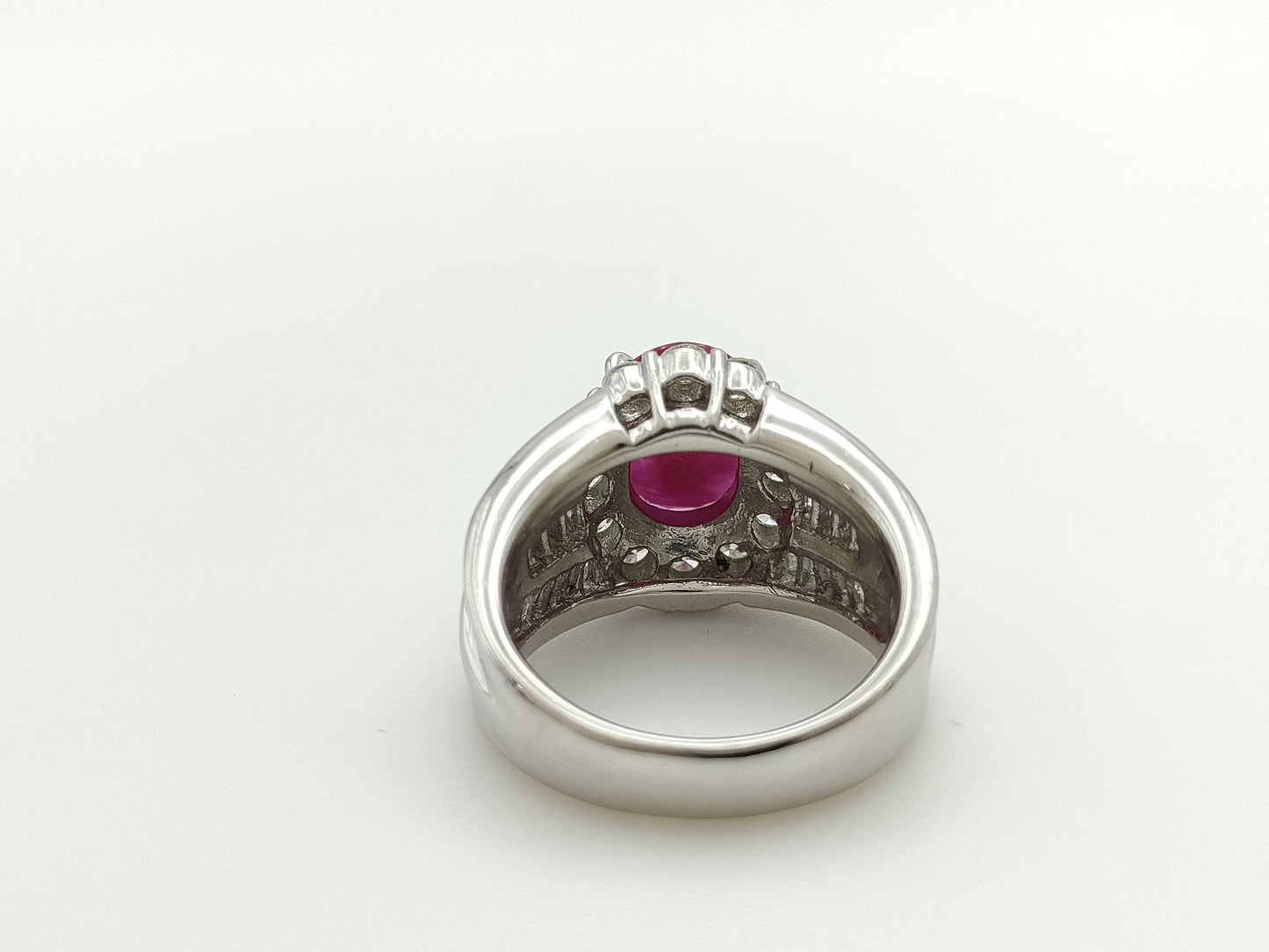 Colored Stone 2.780ct D1.62ct PT900 16.4g Ring