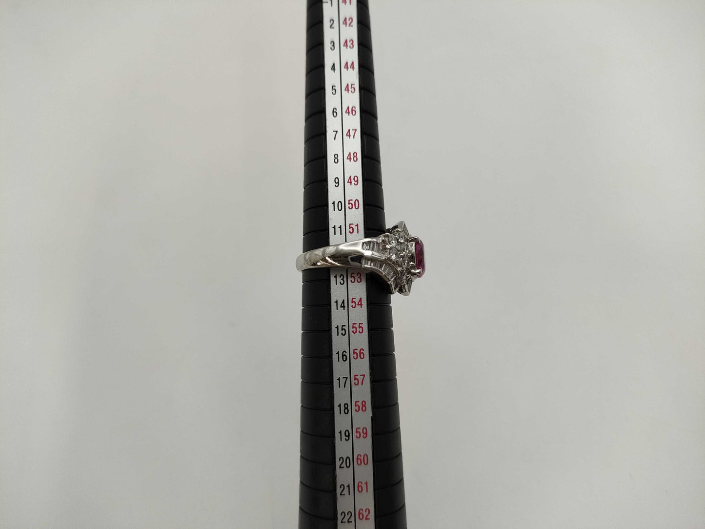 S2.27ct D1.161ct Pt900 11.4g Ring