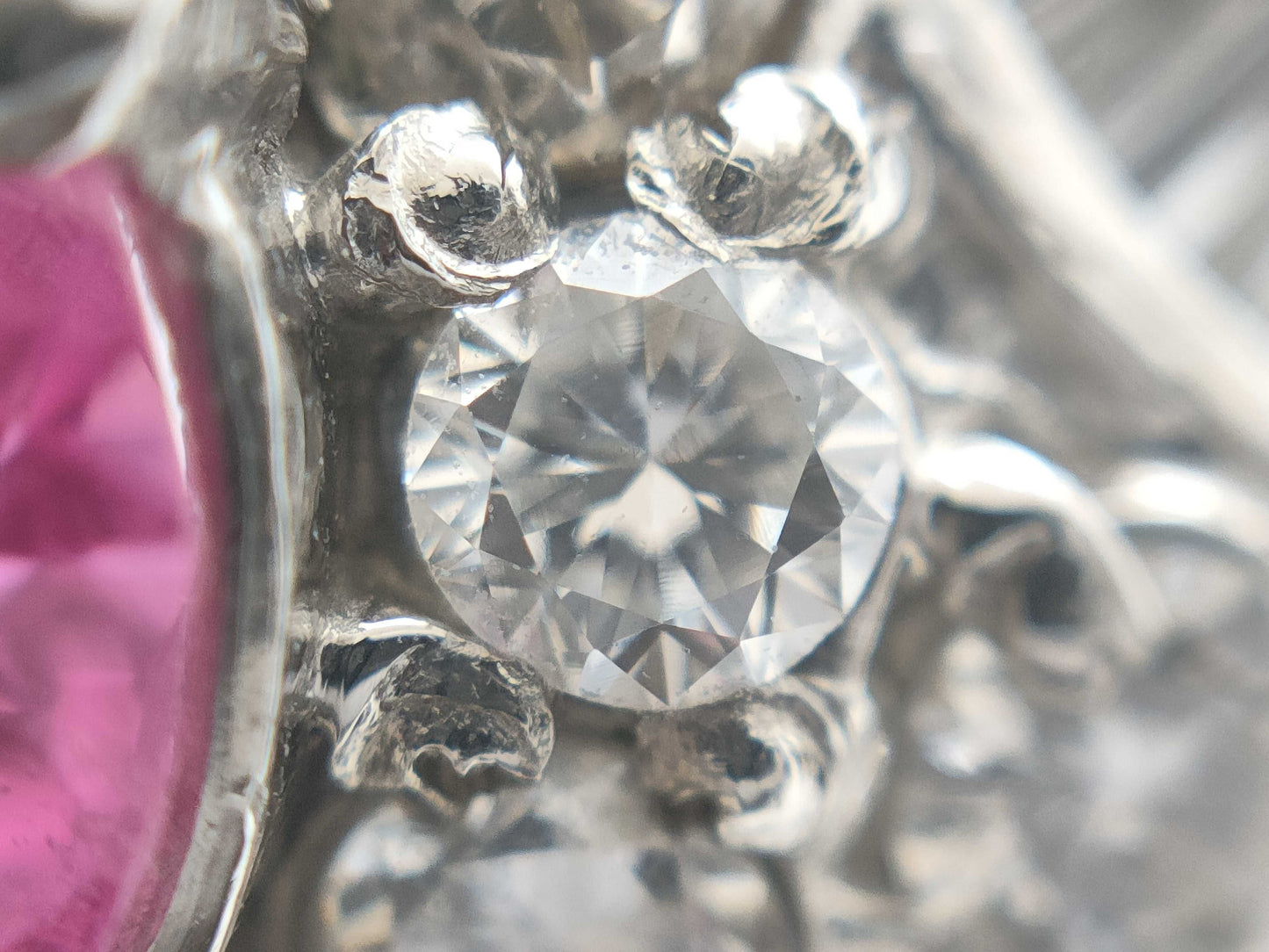 S2.27ct D1.161ct Pt900 11.4g Ring