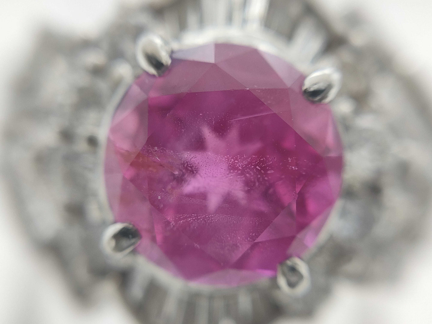 S2.27ct D1.161ct Pt900 11.4g Ring