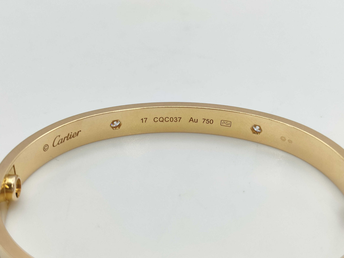 Cartier New Love Bracelet #17 4PD Au750 31.2g Bracelet/Bangle
