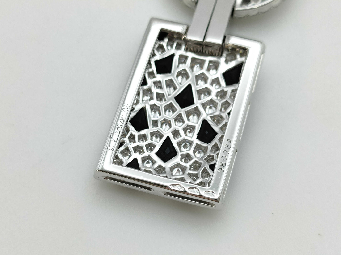 Cartier Panthère Onyx Diamond Necklace in WG 750