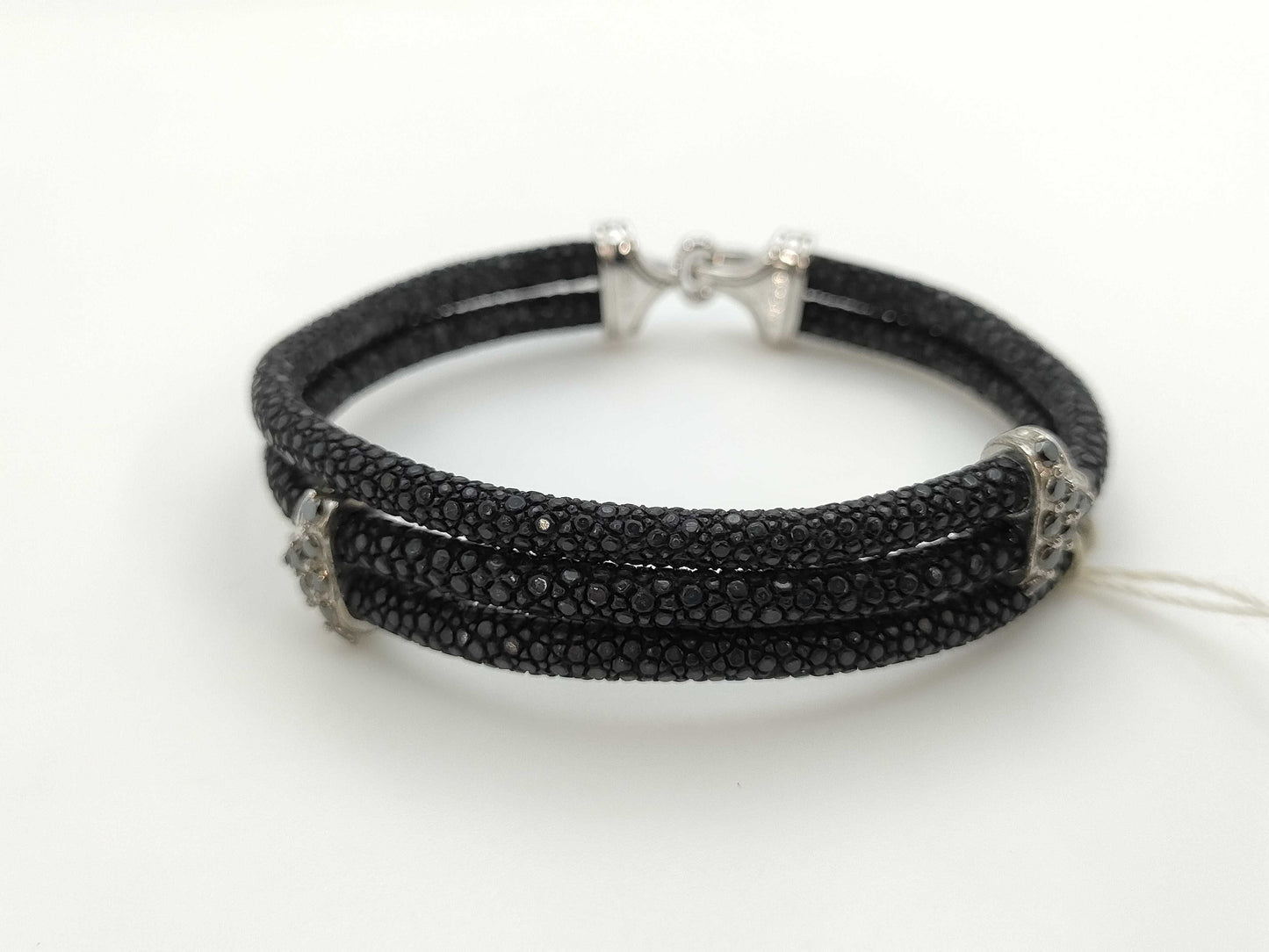 Sting HD SV/Leather Bracelet with Colored Stones 0.65 14.7g Bracelet/Bangle