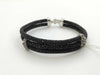 Sting HD SV/Leather Bracelet with Colored Stones 0.65 14.7g Bracelet/Bangle