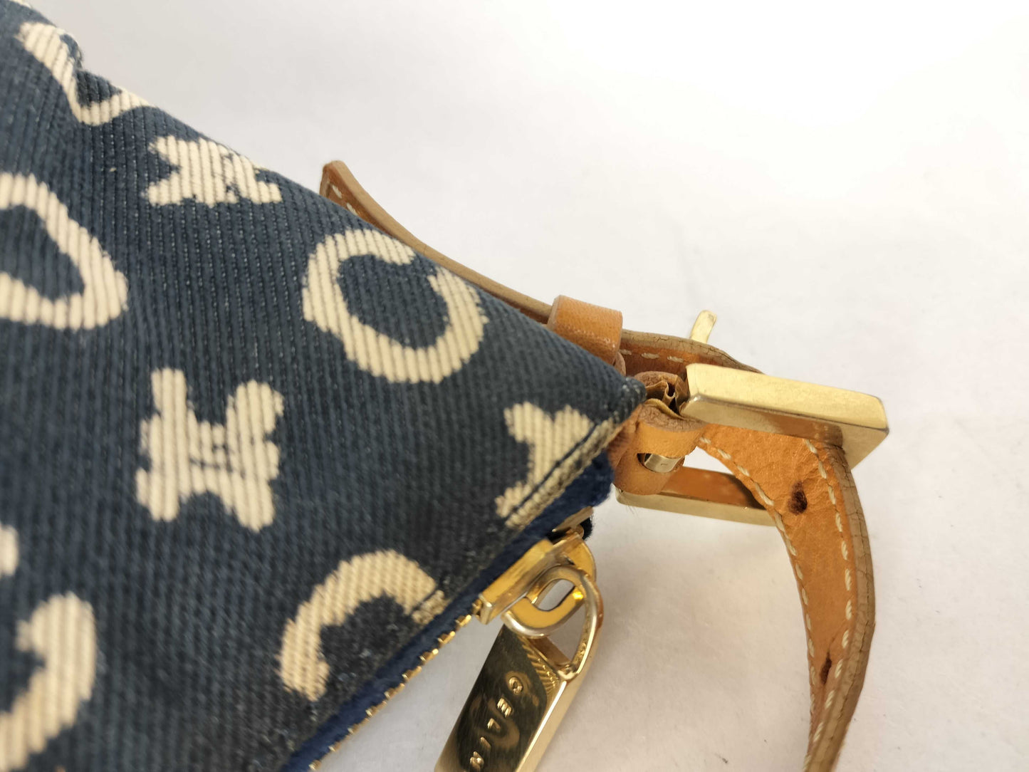 CELINE Macadam Denim Accessory Pouch