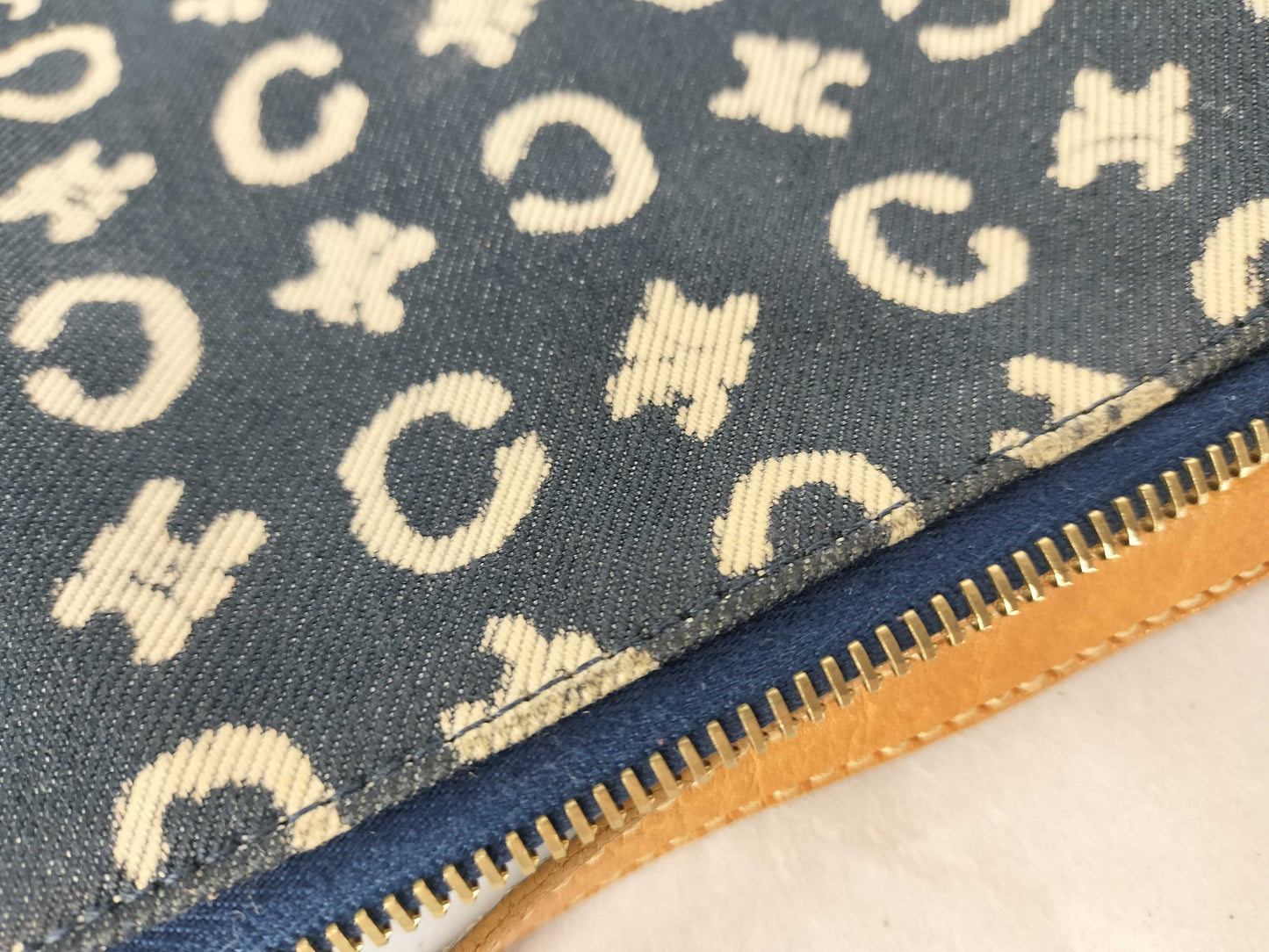 CELINE Macadam Denim Accessory Pouch