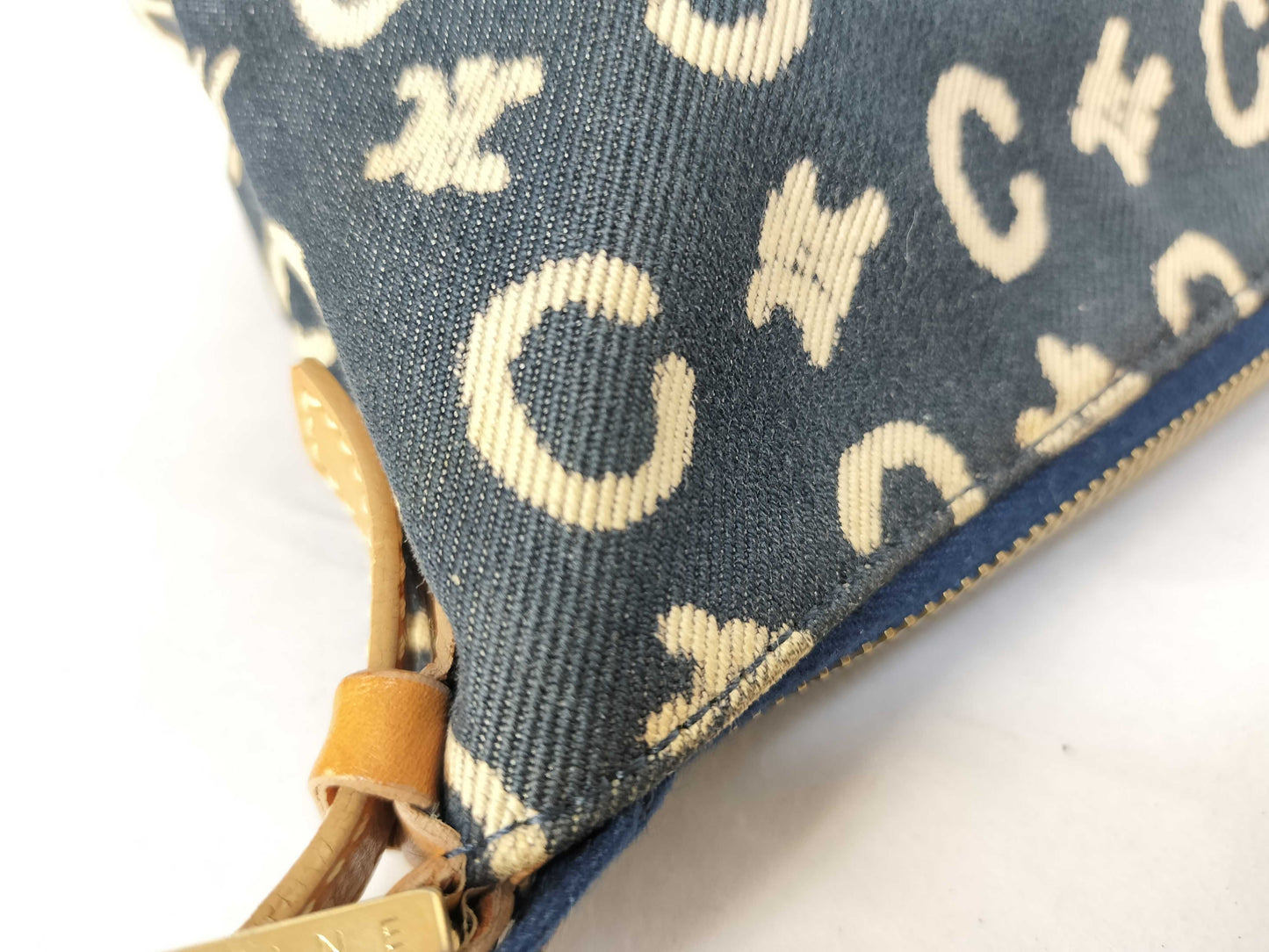 CELINE Macadam Denim Accessory Pouch