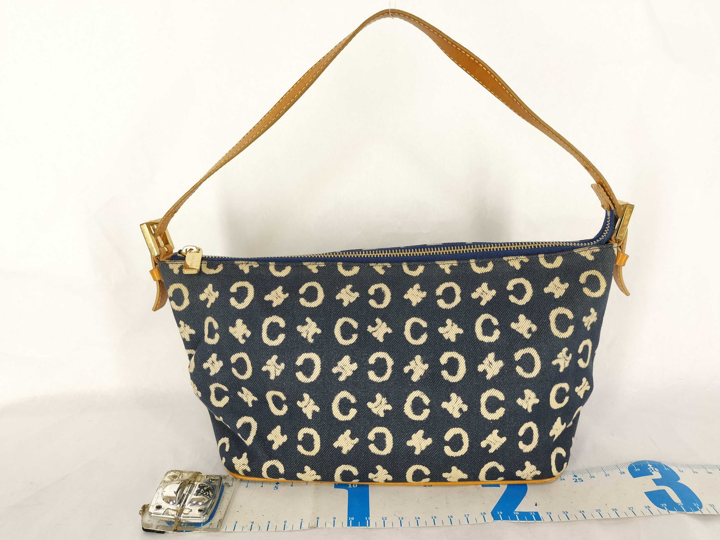 CELINE Macadam Denim Accessory Pouch