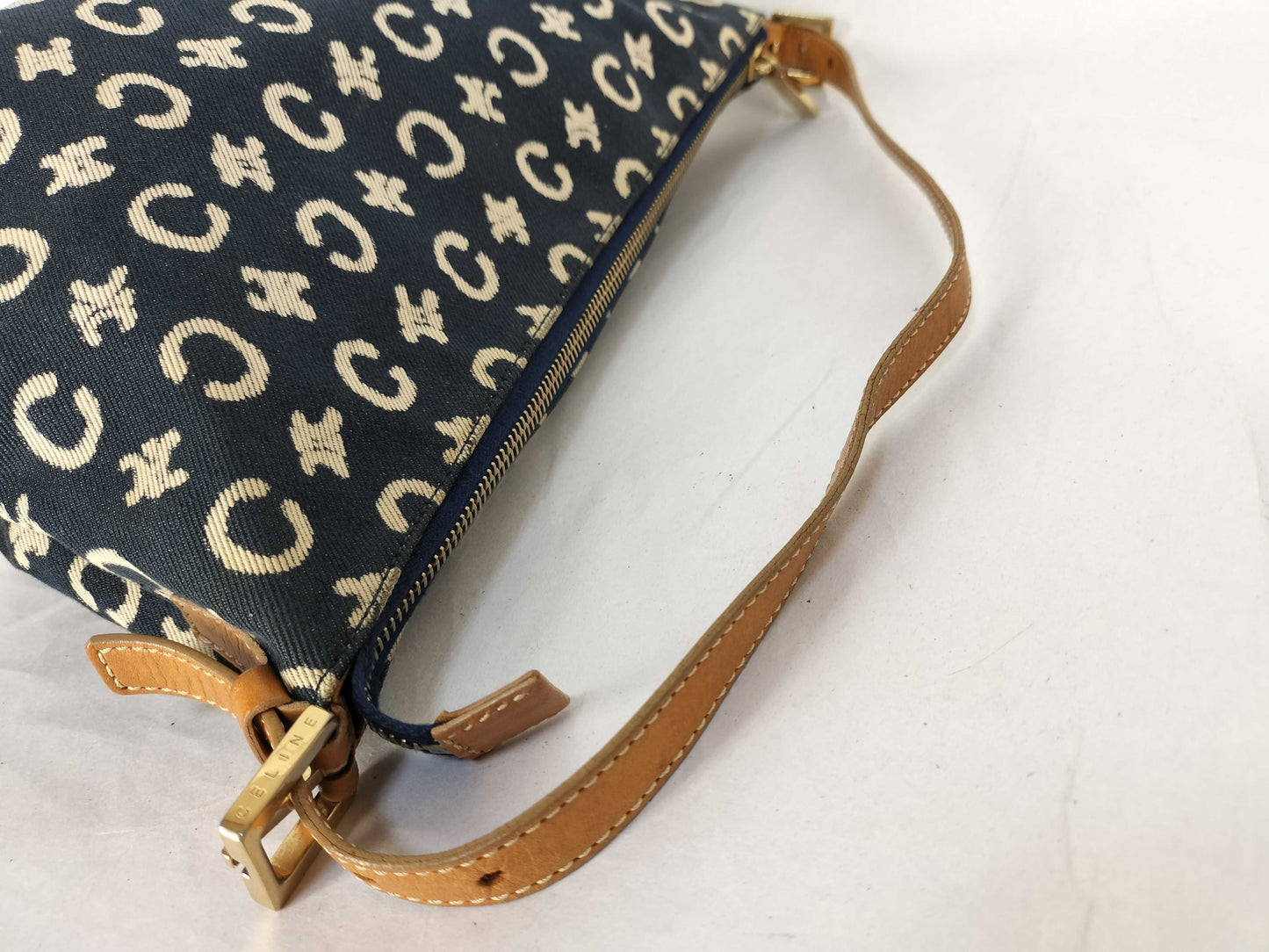 CELINE Macadam Denim Accessory Pouch