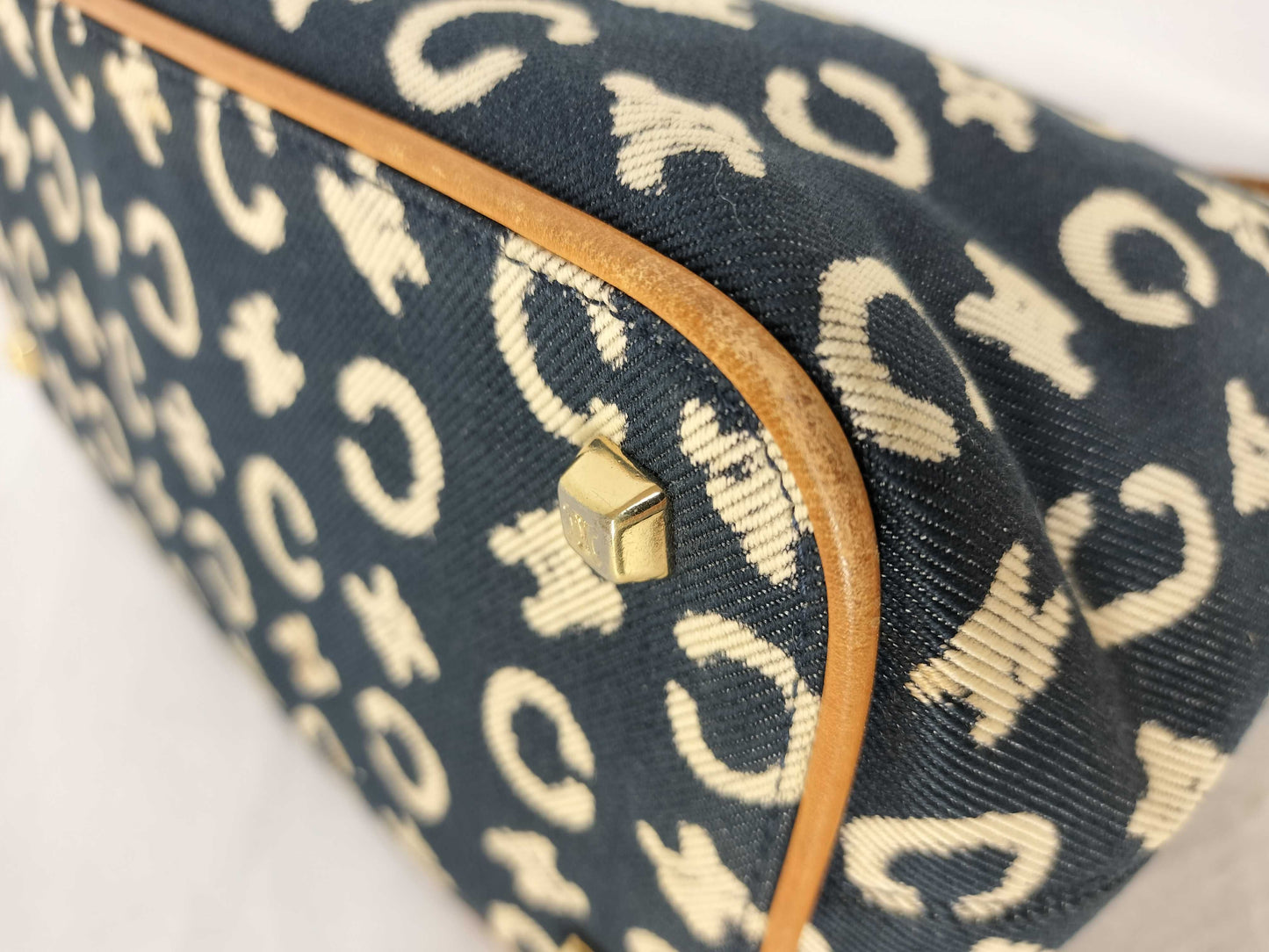 CELINE Macadam Denim Accessory Pouch