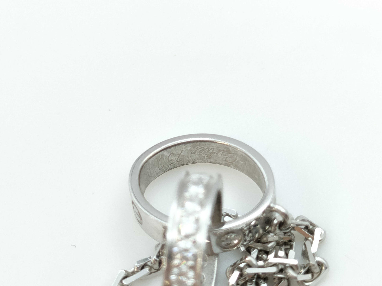 Cartier Baby Love Diamond Necklace in WG 750, 6.9g