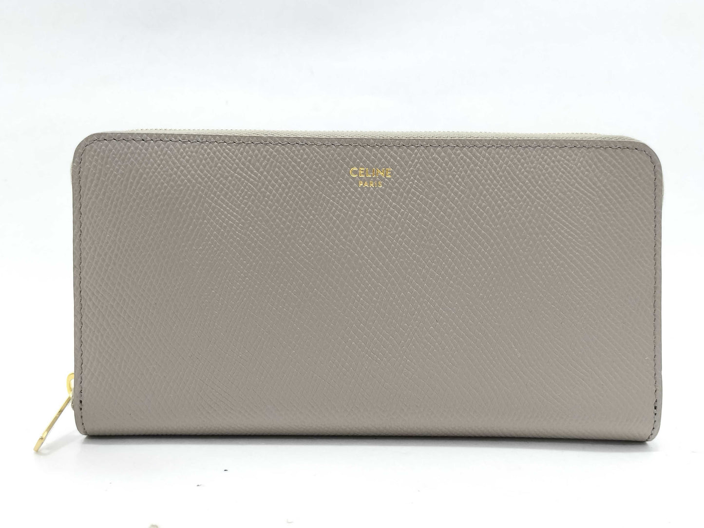Celine Unused Round Zip Wallet Etoupe Wallet