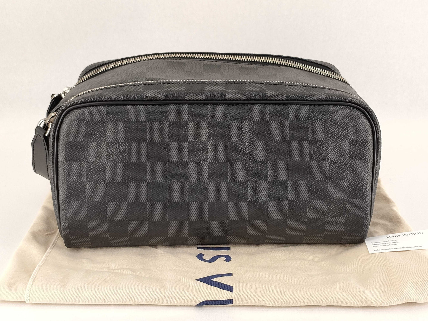 LOUIS VUITTON Damier Graphite RFID Dopp Kid Handbag