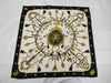 HERMES Carré 90 Les Clés Black Scarf