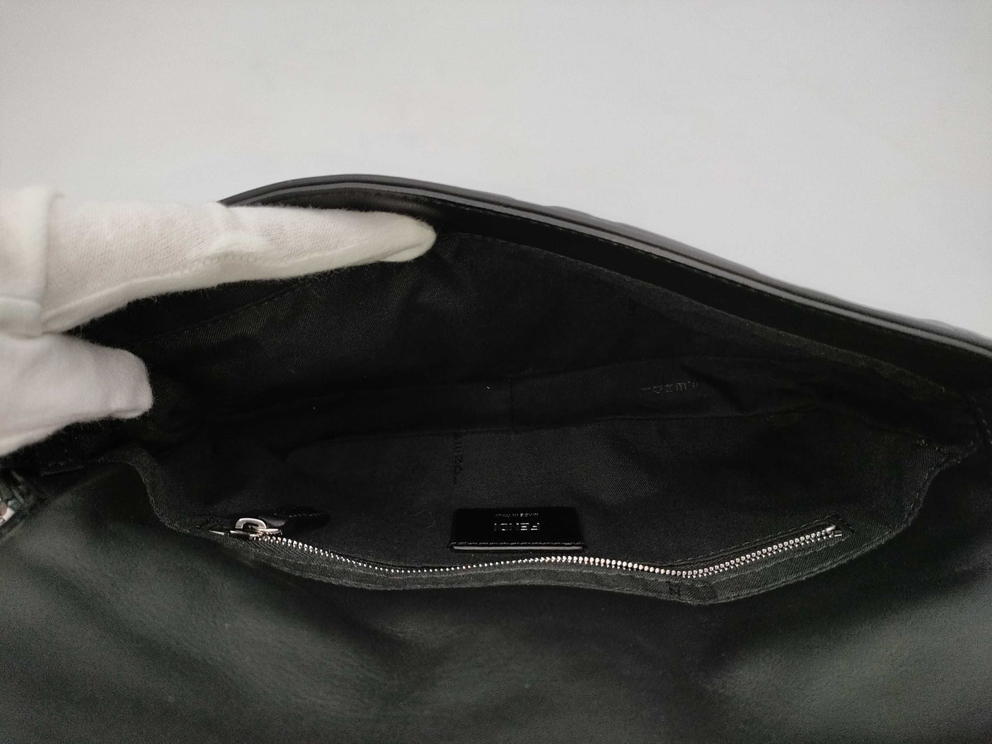 FENDI Zucca Shoulder Bag Leather Shoulder Bag
