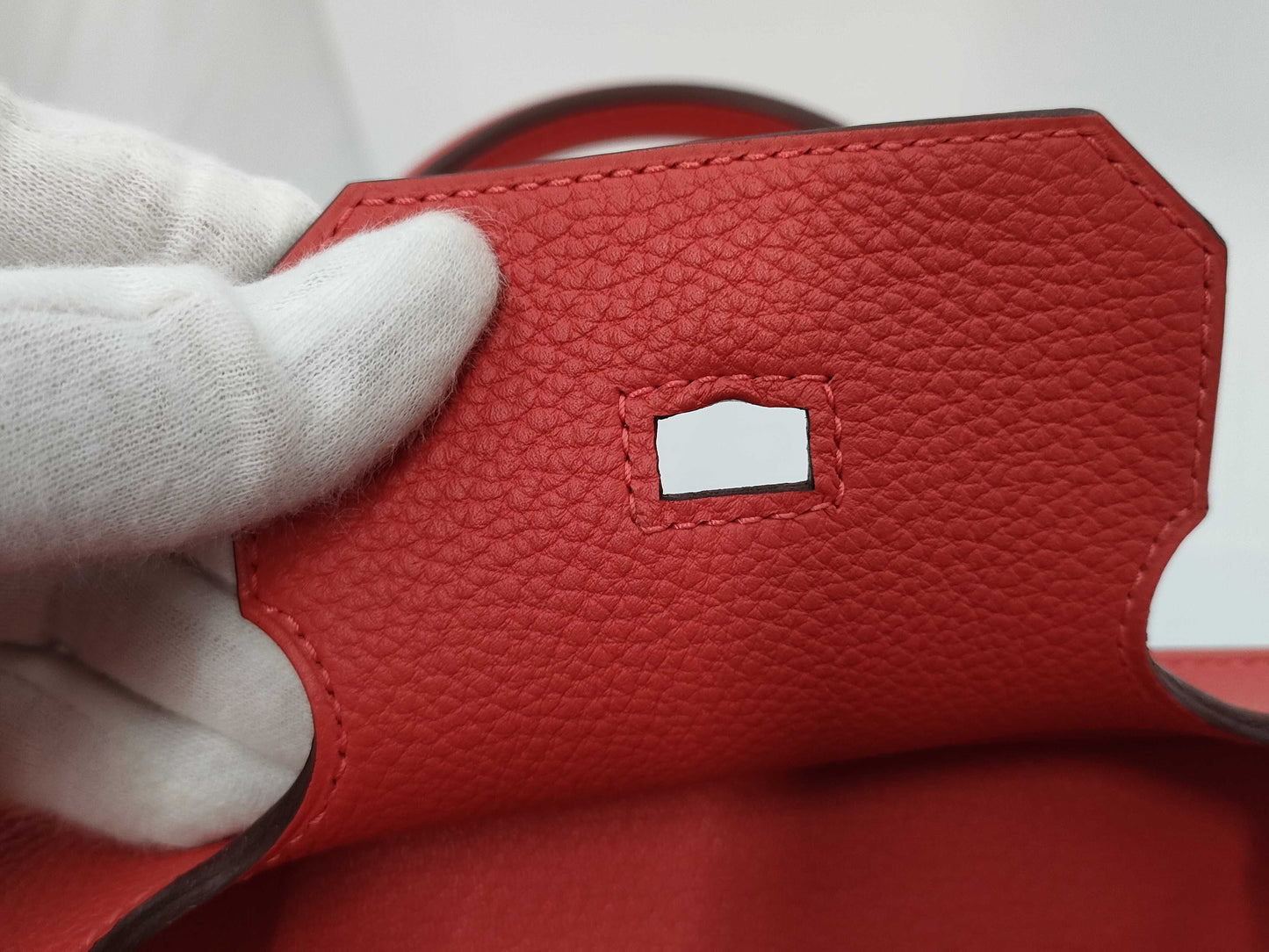 HERMES Birkin 35 Handbag Leather □R Red Handbag