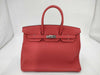 HERMES Birkin 35 Handbag Leather □R Red Handbag