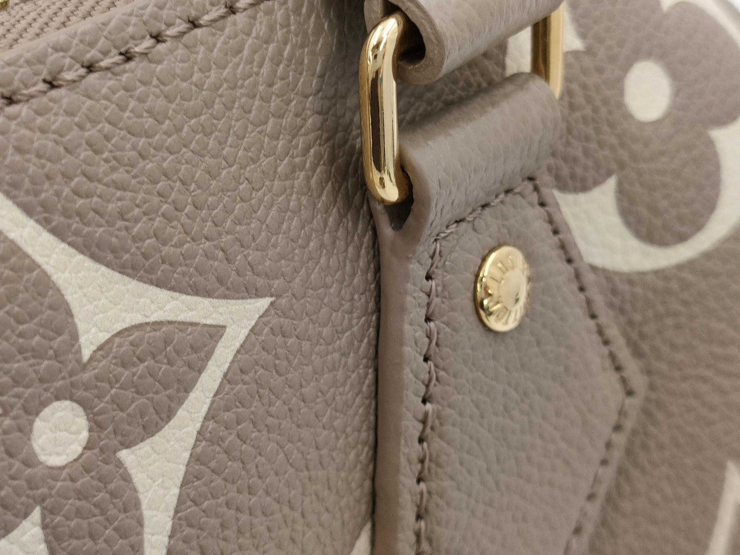 CHANEL Monogram Empreinte Speedy Bandouliere 20 Handbag Handbag