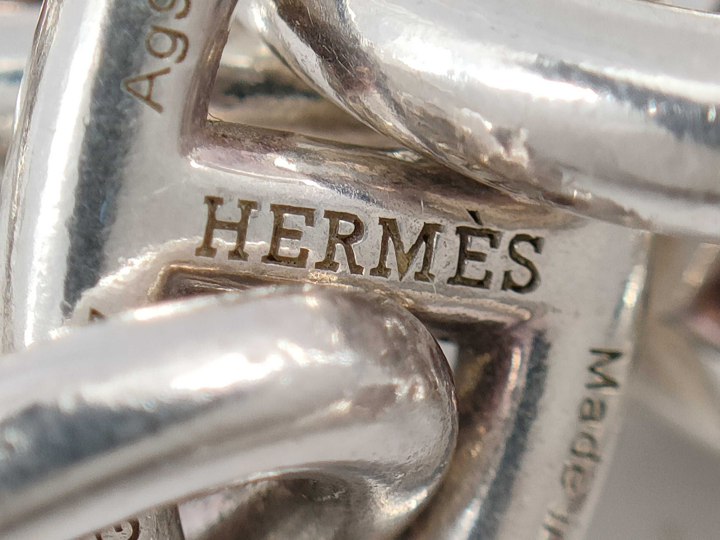 HERMES Chaine d'Ancre Bracelet/Bangle 51.1g/Ag950 Bracelet/Bangle