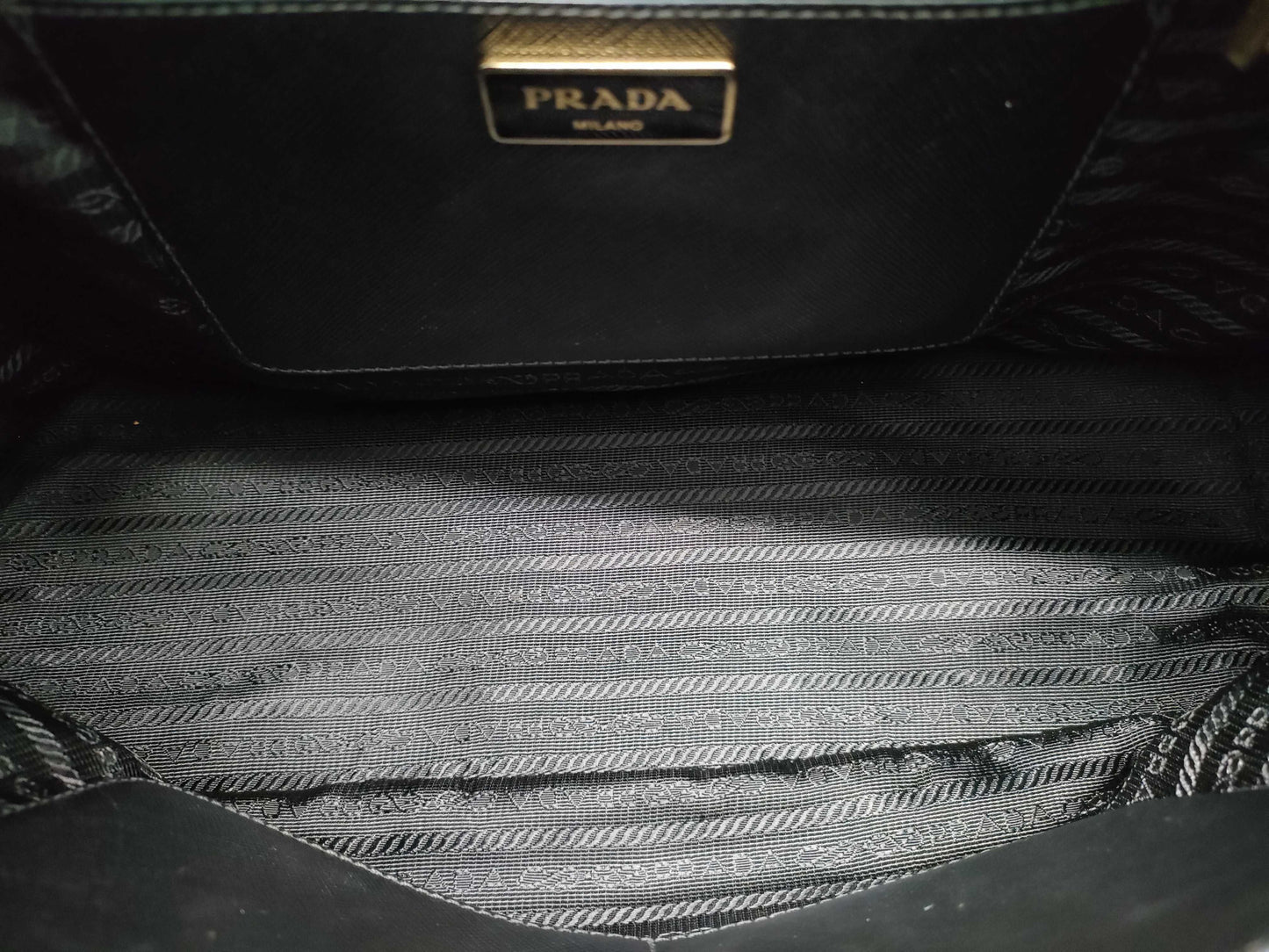 PRADA Galilea 2-way bag in Saffiano 1BA274 Black