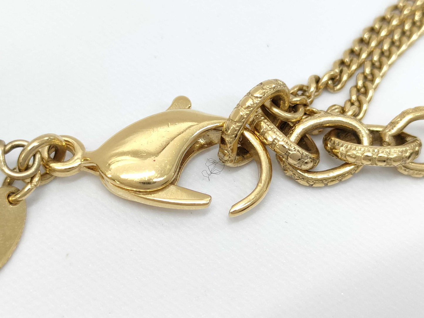 CHANEL Coco Color Stone Gold Long Necklace 11A Necklace