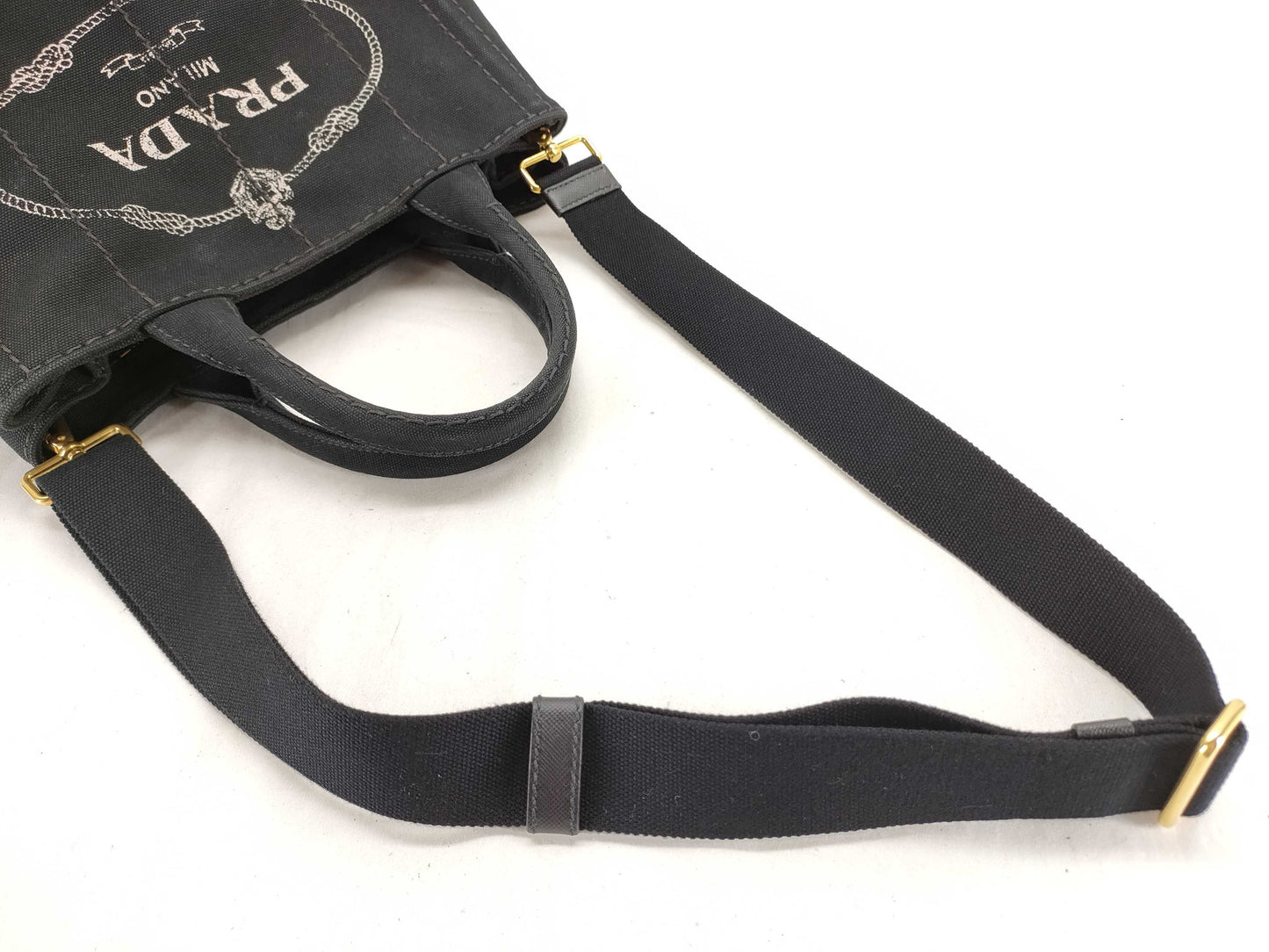 PRADA Prada Canapa 2-way handbag with shoulder strap and tote bag