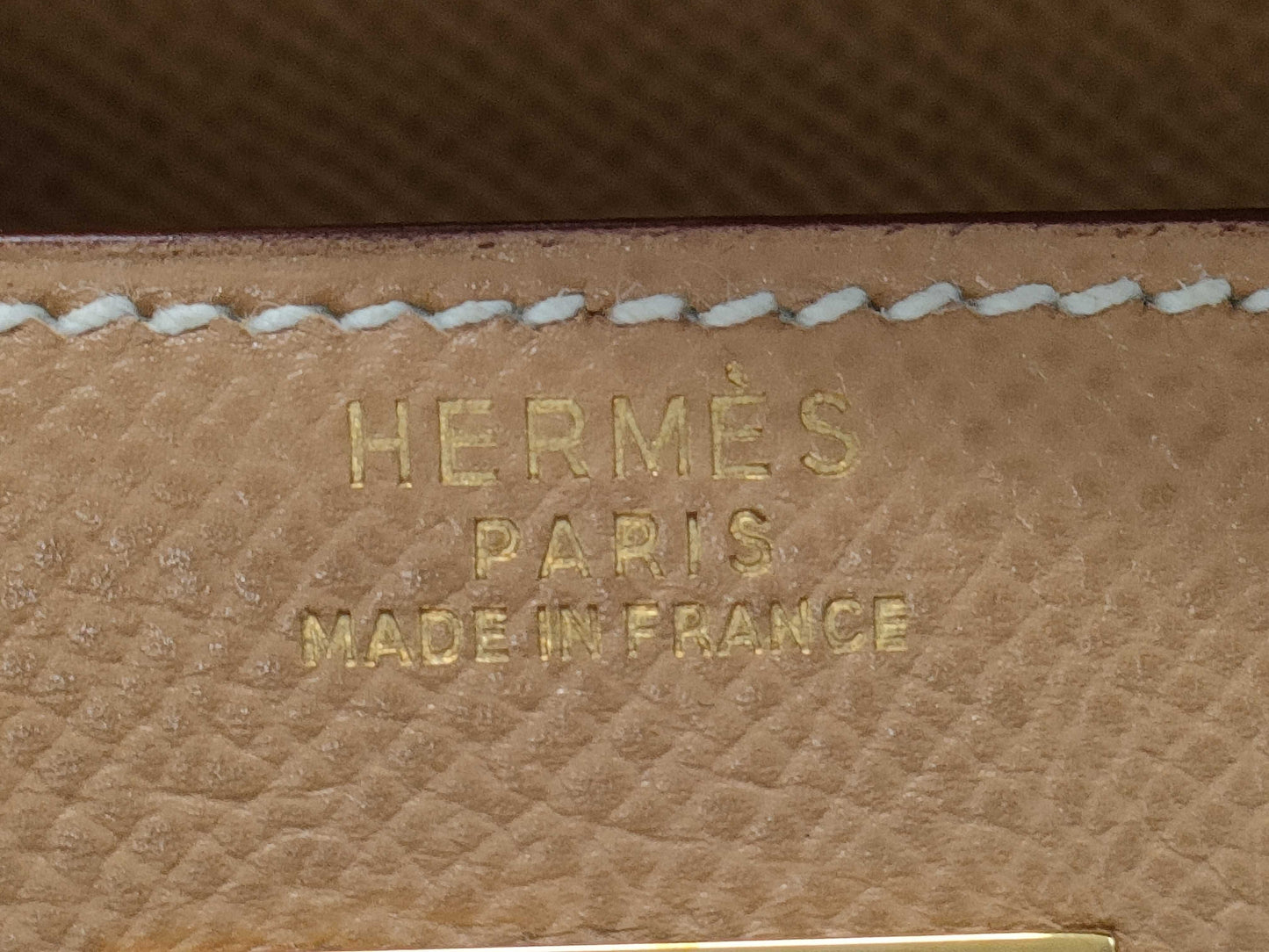 HERMES Kelly 32 Couchvel Natural Y〇 Stamp Accessories: Shoulder strap, padlock, clochette, dust bag Handbag
