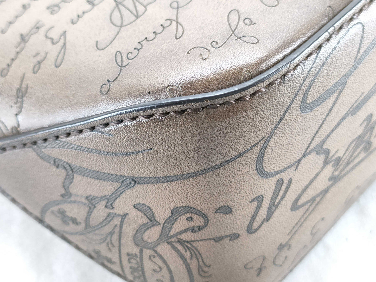 Berluti Calligraphy Toujours 2-Way Handbag Accessories: Dust bag, Shoulder strap Handbag