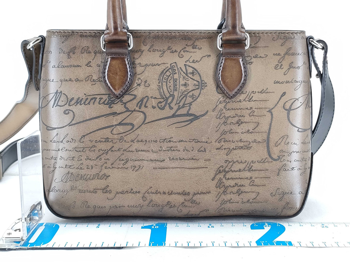 Berluti Calligraphy Toujours 2-Way Handbag Accessories: Dust bag, Shoulder strap Handbag