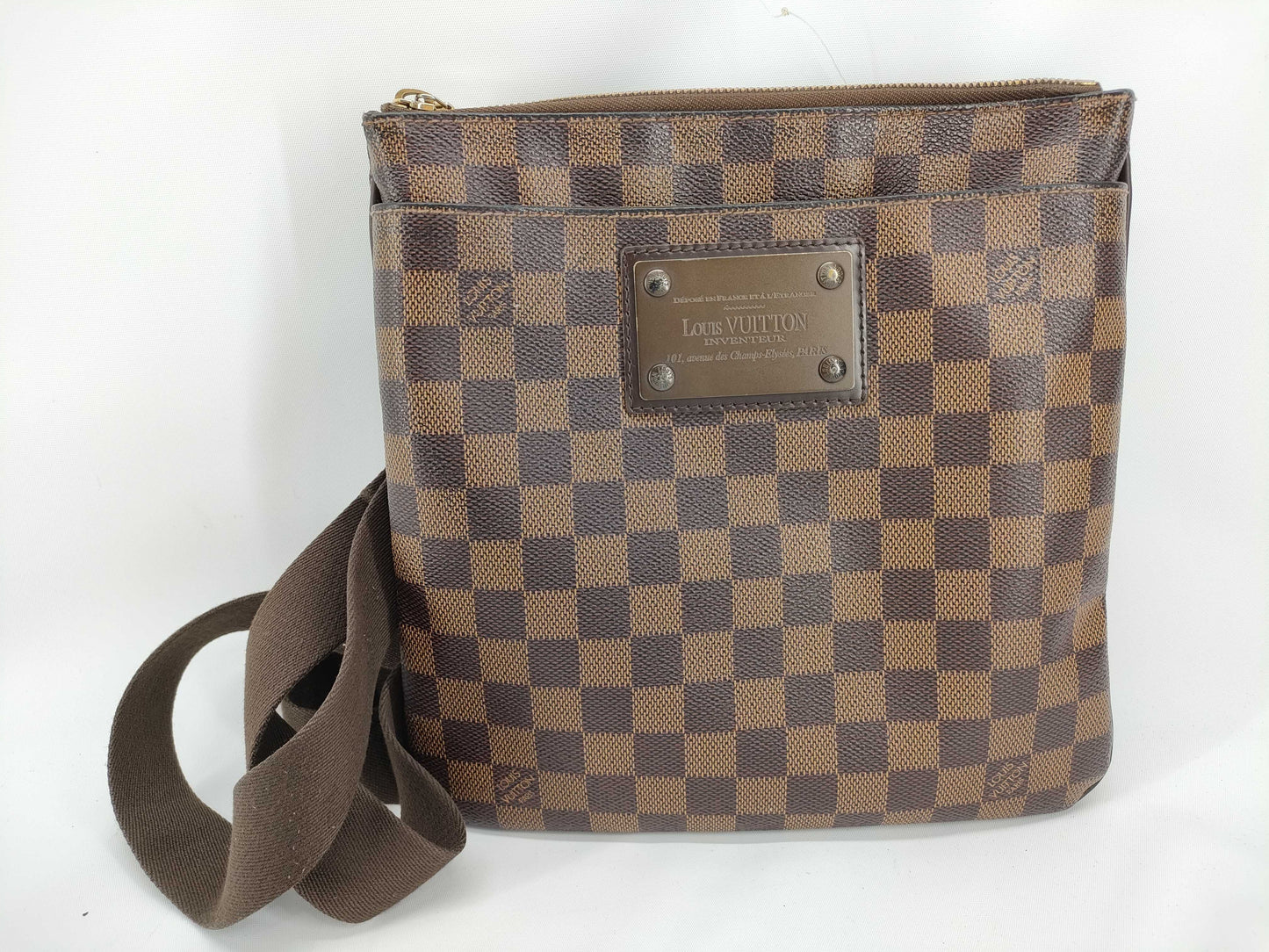 LOUIS VUITTON Damier Louis Vuitton Damier Pochette Platt Brooklyn Shoulder Bag