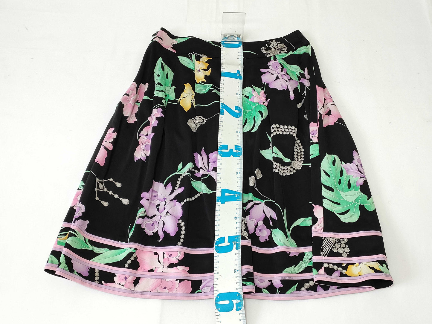 LEONARD Leonard Cancan Floral Print Skirt