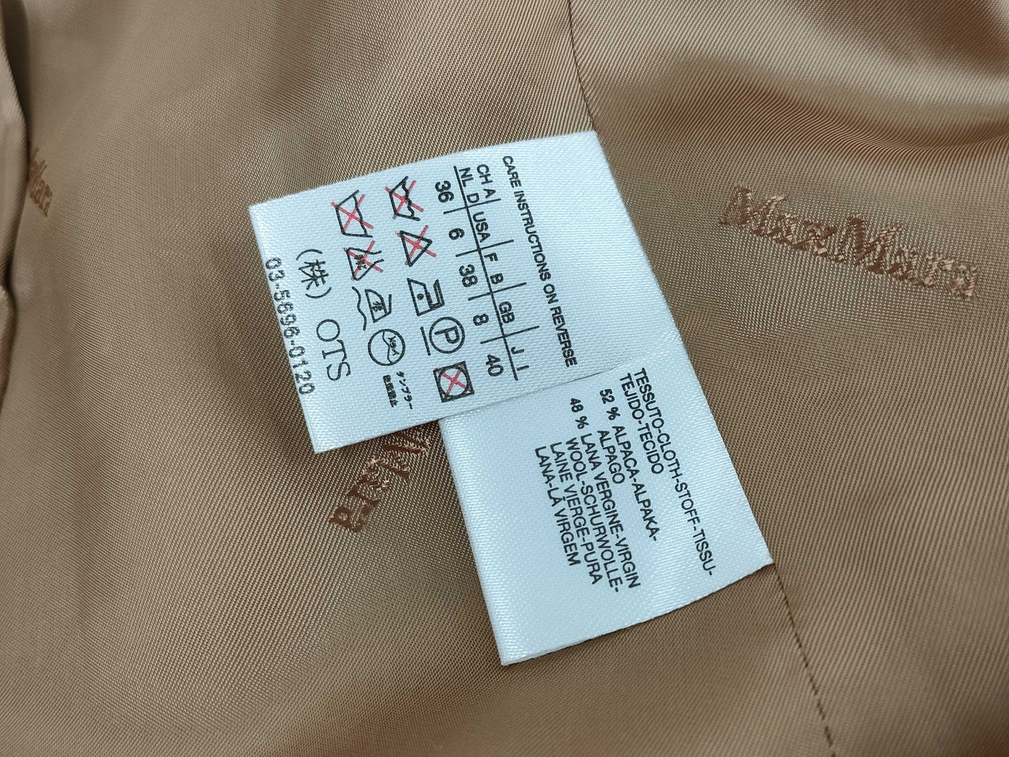 MaxMara OTS Alpaca Virgin Wool Teddy Coat, Size 40