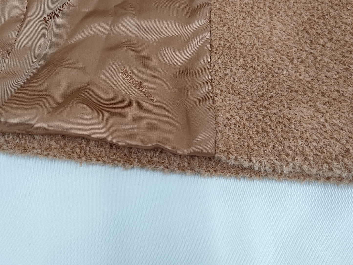 MaxMara OTS Alpaca Virgin Wool Teddy Coat, Size 40