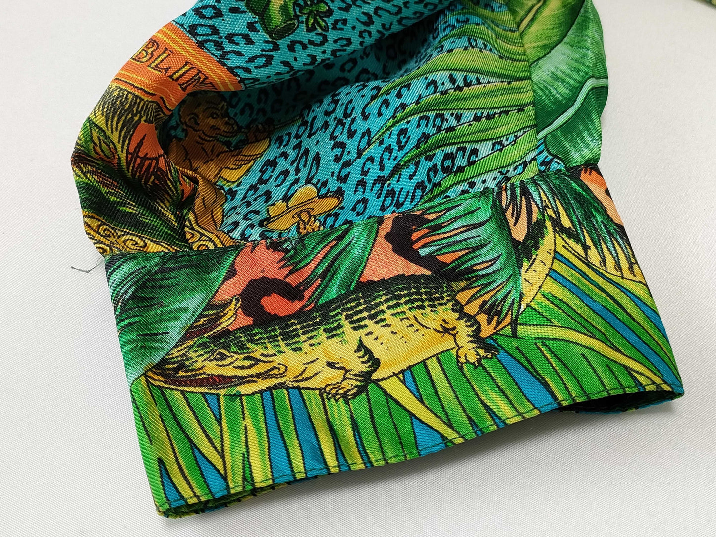 VERSACE Vintage Tarzan Jungle Print Silk Shirt