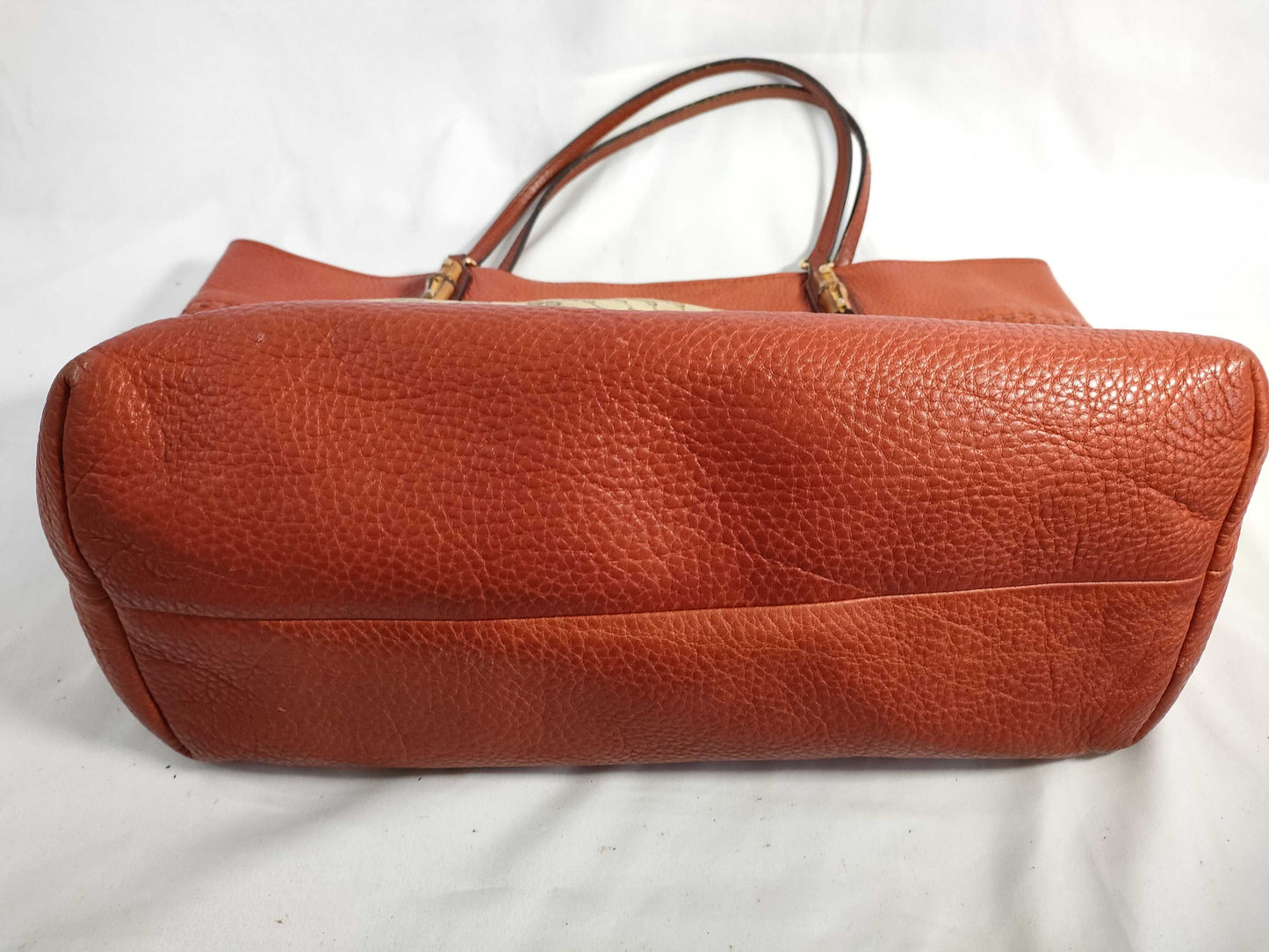 GUCCI GG Canvas Bamboo Leather Tote Bag