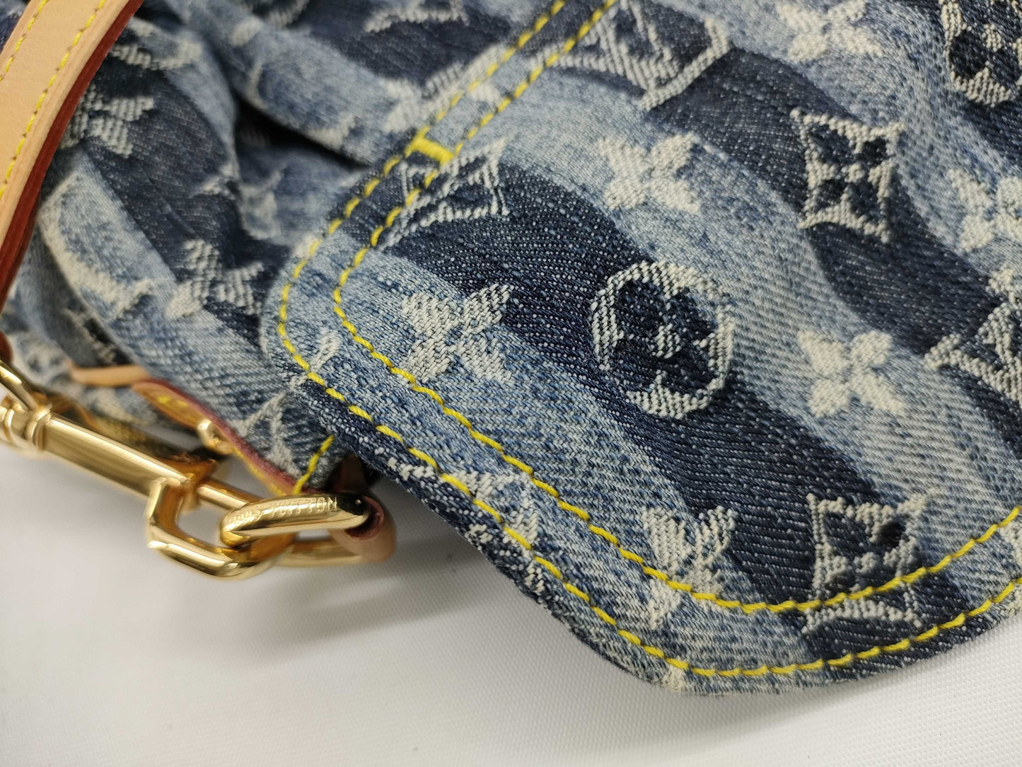LOUIS VUITTON RFID verification failed. SR1006 Monogram Denim LOUIS VUITTON Mini Pretty Layé Shoulder Bag M95333 Monogram Denim SR1006 Shoulder Bag