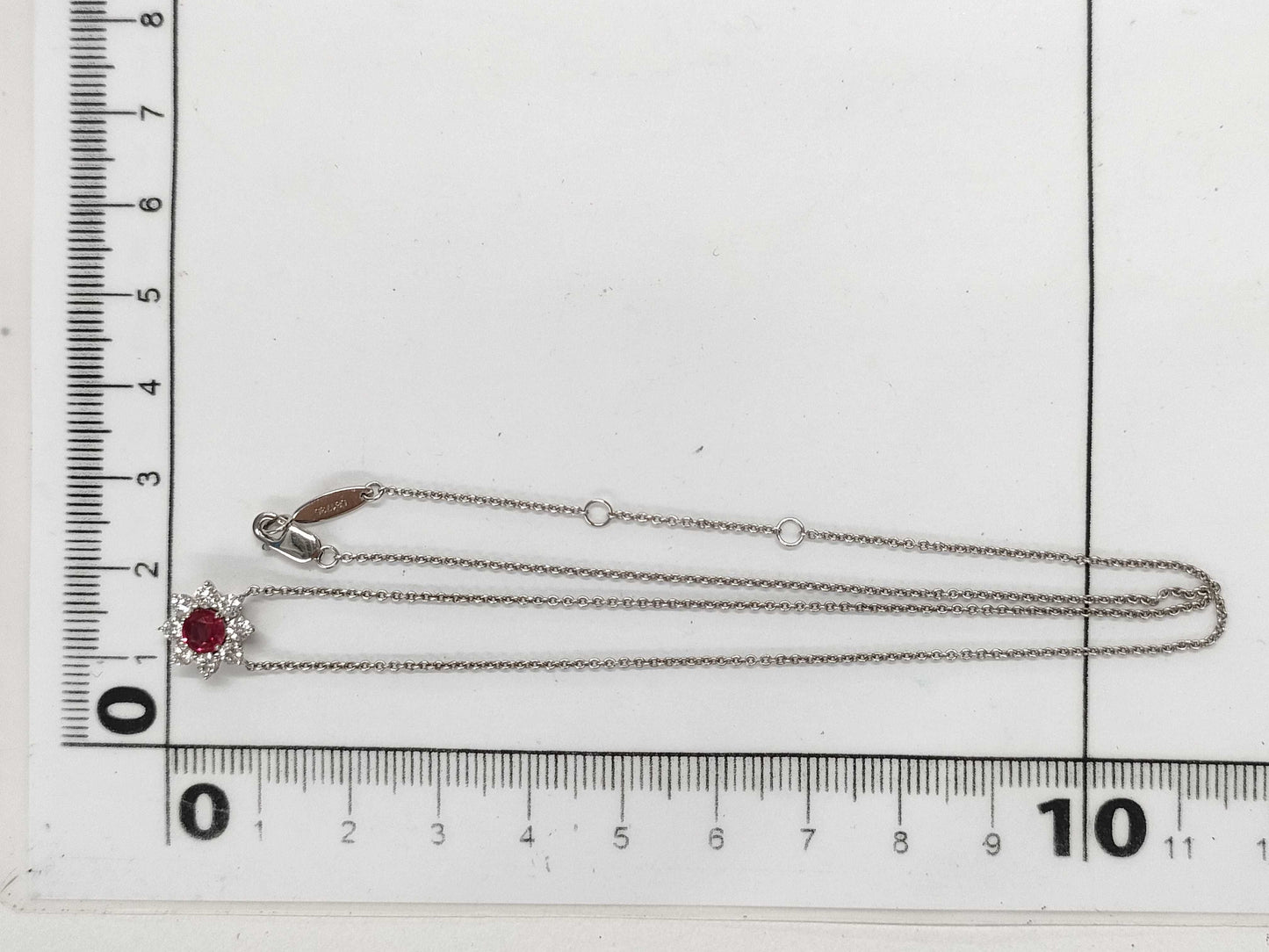 HARRY WINSTON Sunflower Ruby and Diamond Pt950 4.5g Necklace