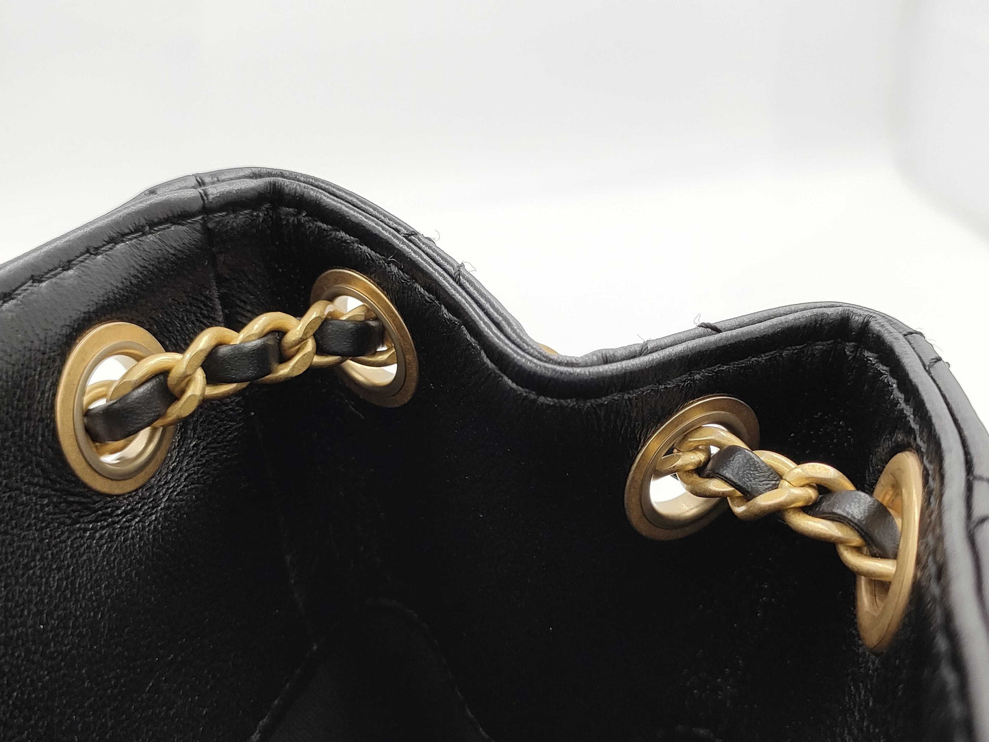 CHANEL Matelasse Backpack AS5310, Black Shiny Lambskin with Metal Serial Plate