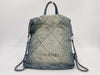 CHANEL 22 Backpack AS3859 Denim Indigo Blue with Metal Serial Plate